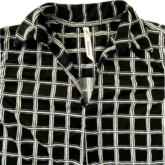 NY Collection Large V Neck 3/4 Sleeve Pullover Top - Picture 3 of 7